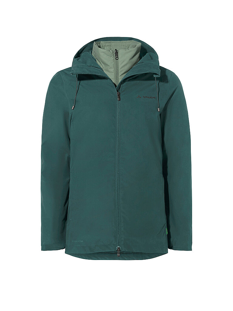 Giacca da trekking da donna Mineo 3in1 con cappuccio verde scuro 42