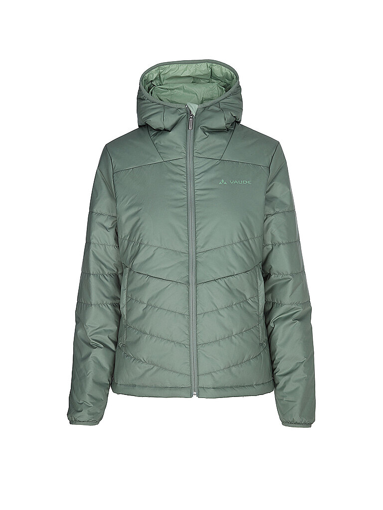 Giacca da trekking da donna Livia con cappuccio verde chiaro 36