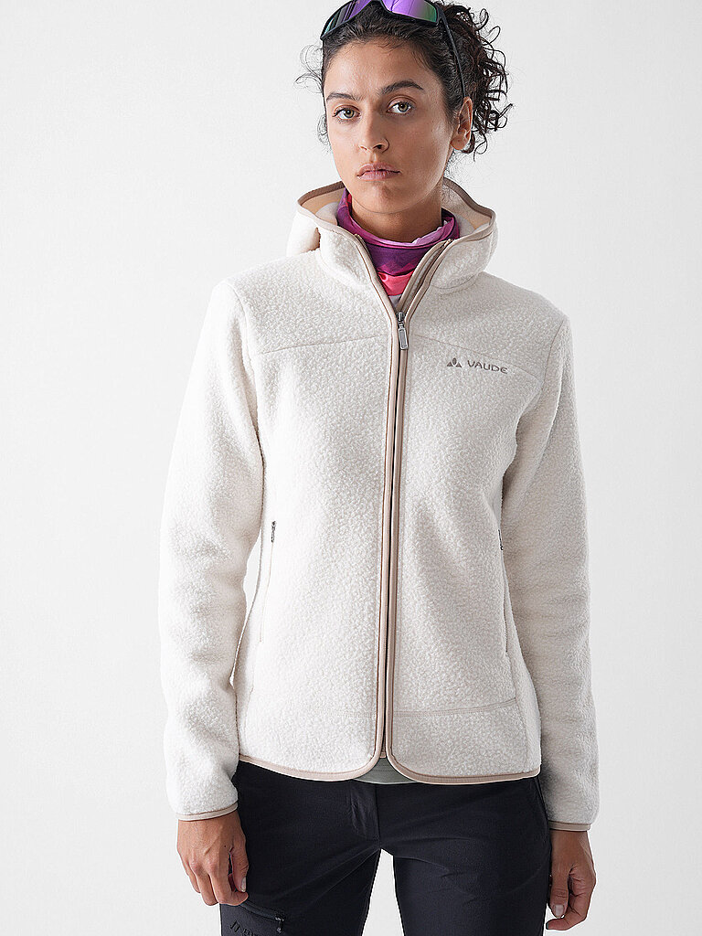 Giacca in pile da donna Kathi Polar Hoodie crema 34