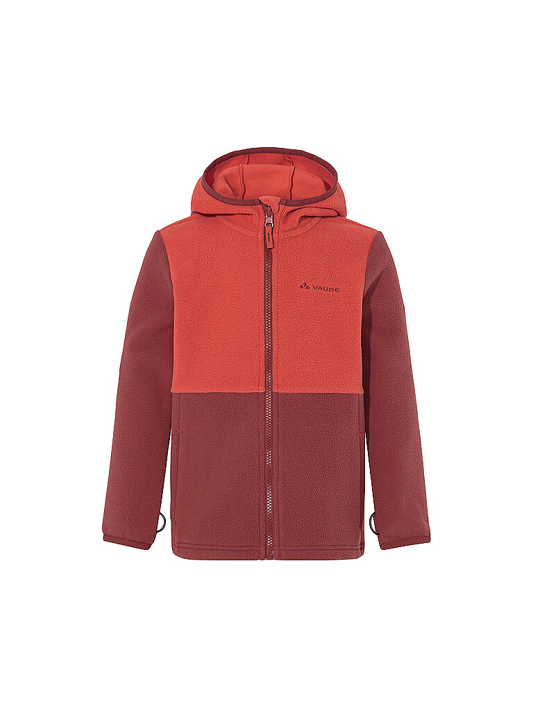 Giacca in pile per bambini Pulex II con cappuccio rosso 158-164