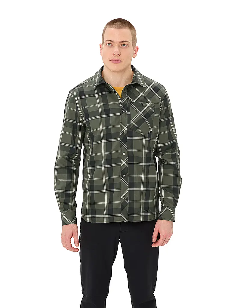 VAUDE | Camicia da uomo Neshan IV | Verde scuro