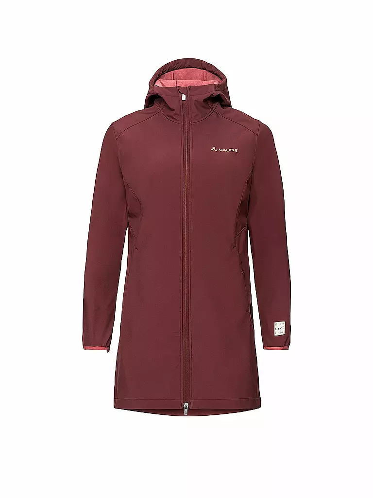 VAUDE | Damen Softshellparka Moena  warm Hoodie | Rosso scuro