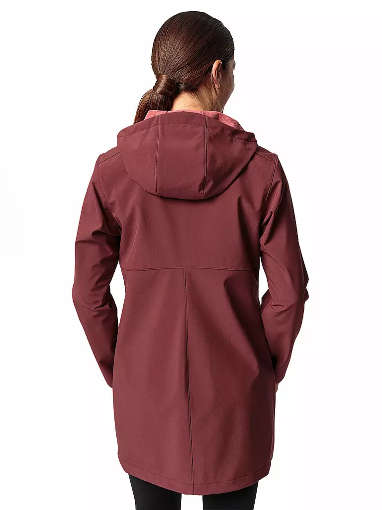VAUDE | Damen Softshellparka Moena  warm Hoodie | Rosso scuro