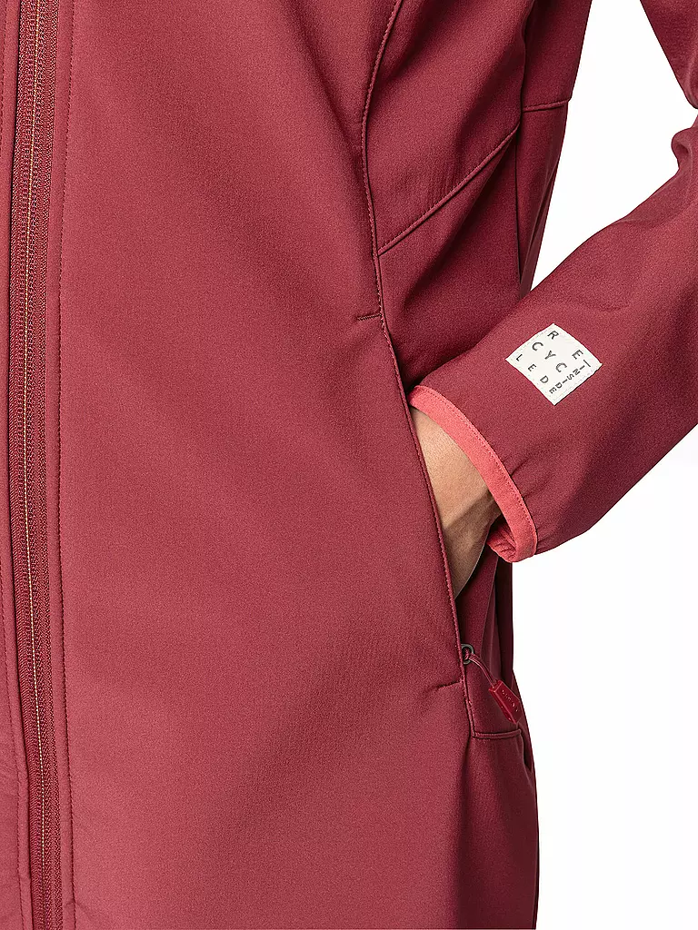 VAUDE | Damen Softshellparka Moena  warm Hoodie | Rosso scuro