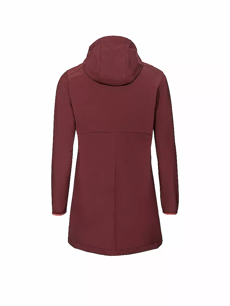 VAUDE | Damen Softshellparka Moena  warm Hoodie | Rosso scuro
