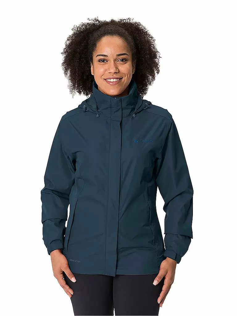 VAUDE | Giacca antipioggia da donna Escape Light 2L con cappuccio | Blu scuro