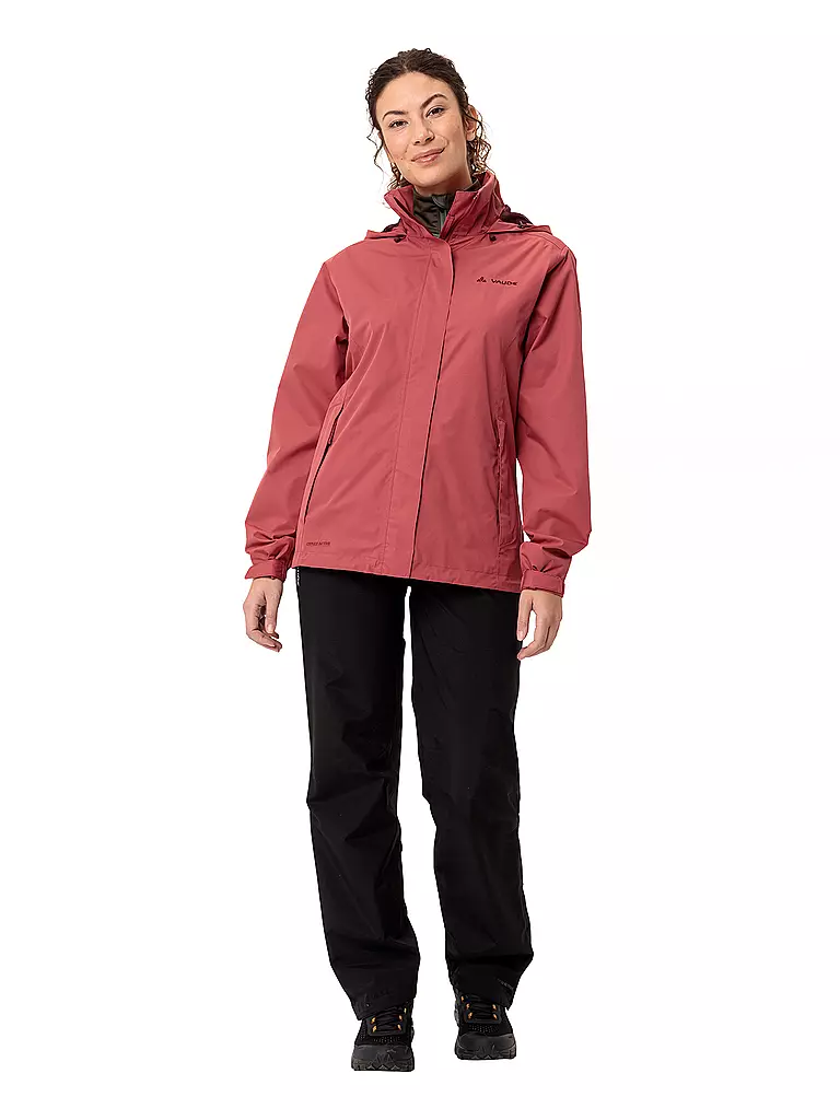 VAUDE | Giacca antipioggia da donna Escape Light 2L con cappuccio | Rosso scuro