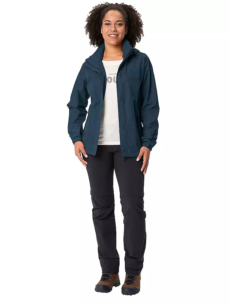VAUDE | Giacca antipioggia da donna Escape Light 2L con cappuccio | Blu scuro