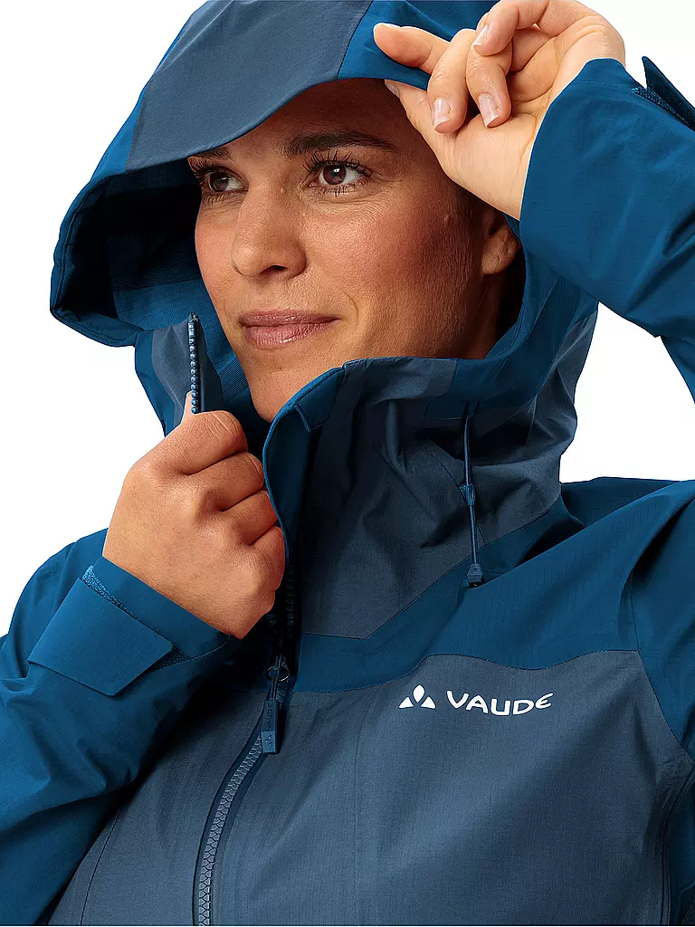 VAUDE | Giacca da trekking da donna Croz Alpine 3L con cappuccio | Blu scuro