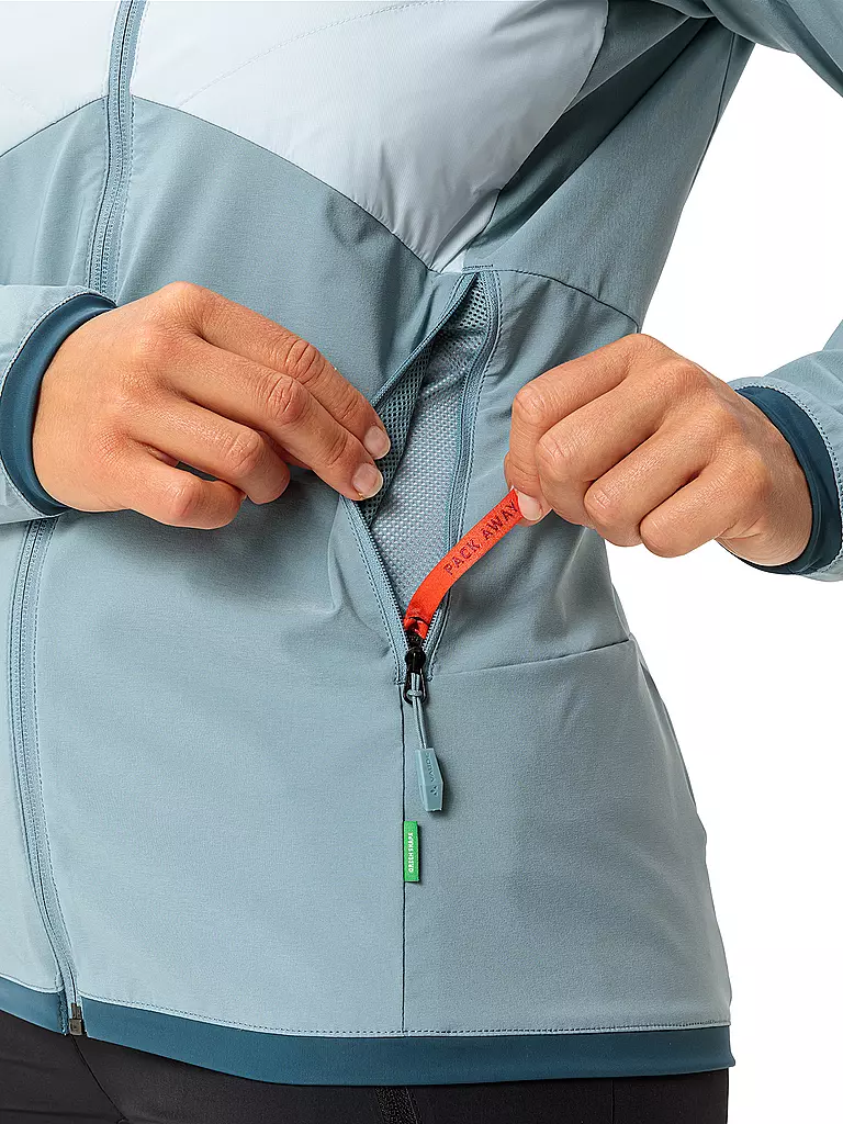 VAUDE | Giacca ibrida da donna Brenva con cappuccio | Blu chiaro