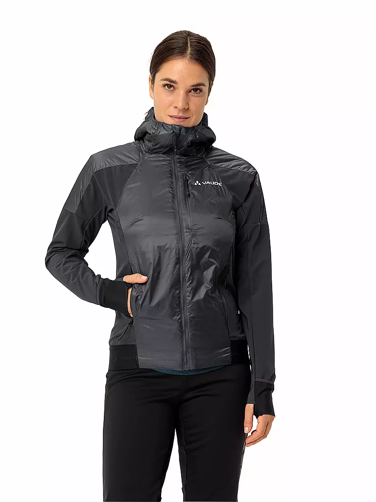 VAUDE | Giacca ibrida da donna Larice con cappuccio | Nero