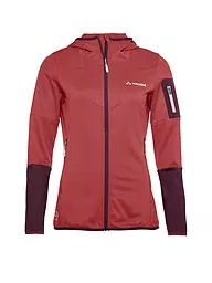 VAUDE | Giacca in pile da donna Monviso con cappuccio | Rosso scuro