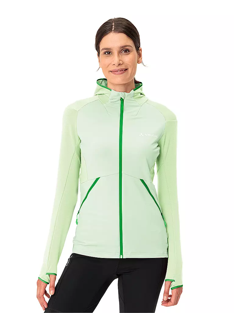 VAUDE | Giacca in pile da donna Scopi con cappuccio | Verde chiaro