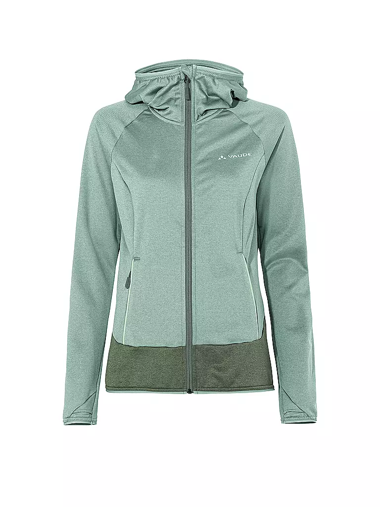 VAUDE | Giacca in pile da donna Tekoa II con cappuccio | Verde chiaro