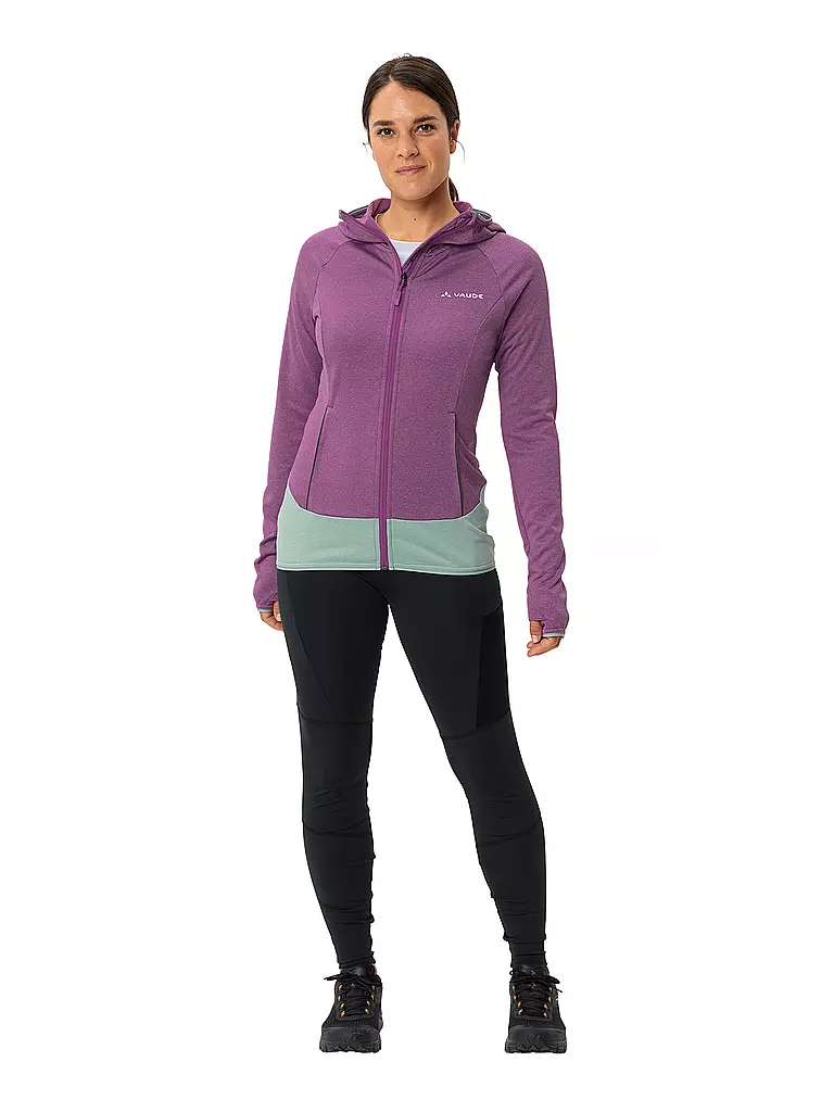 VAUDE | Giacca in pile da donna Tekoa II con cappuccio | Lilla