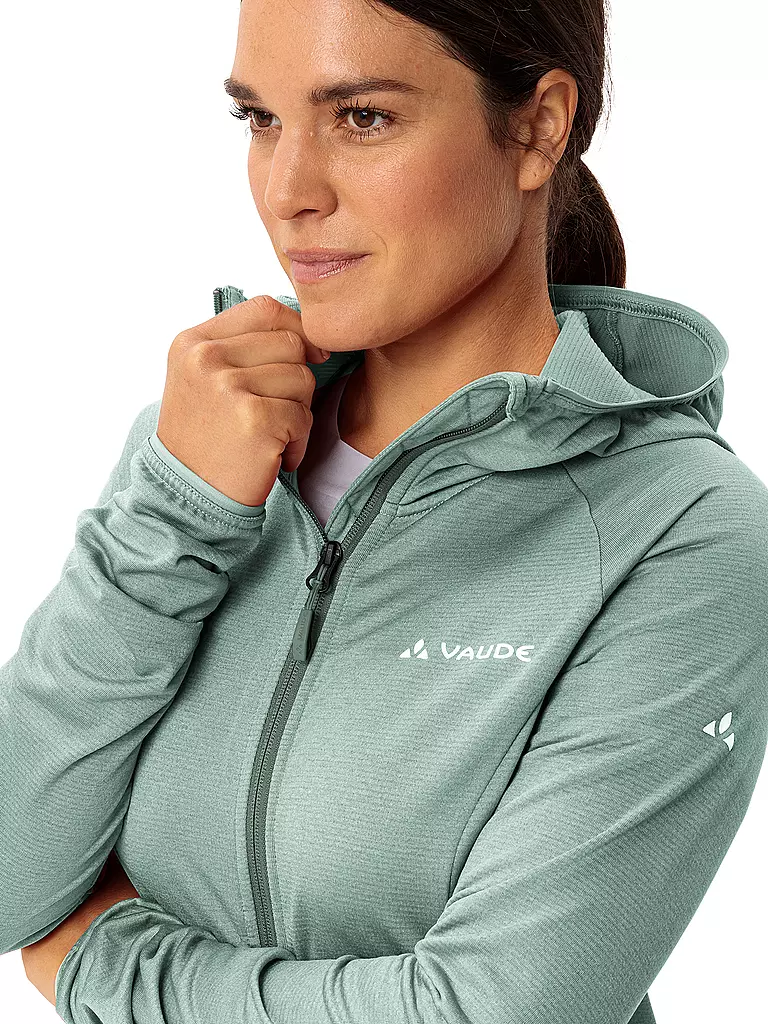 VAUDE | Giacca in pile da donna Tekoa II con cappuccio | Verde chiaro