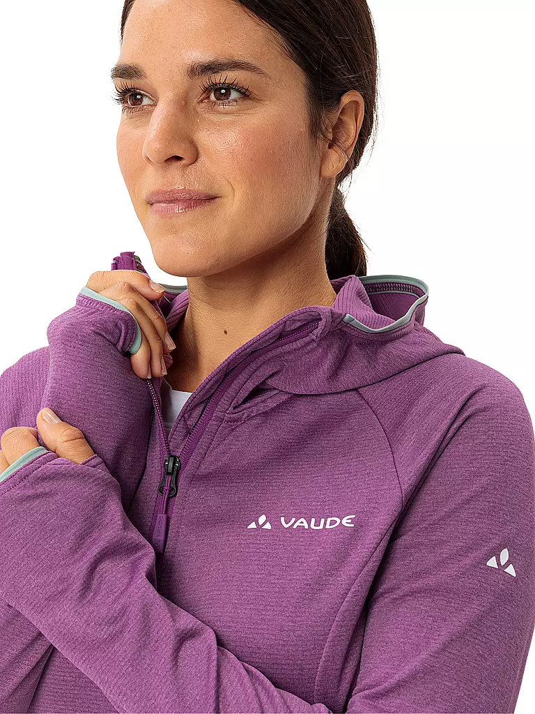 VAUDE | Giacca in pile da donna Tekoa II con cappuccio | Lilla