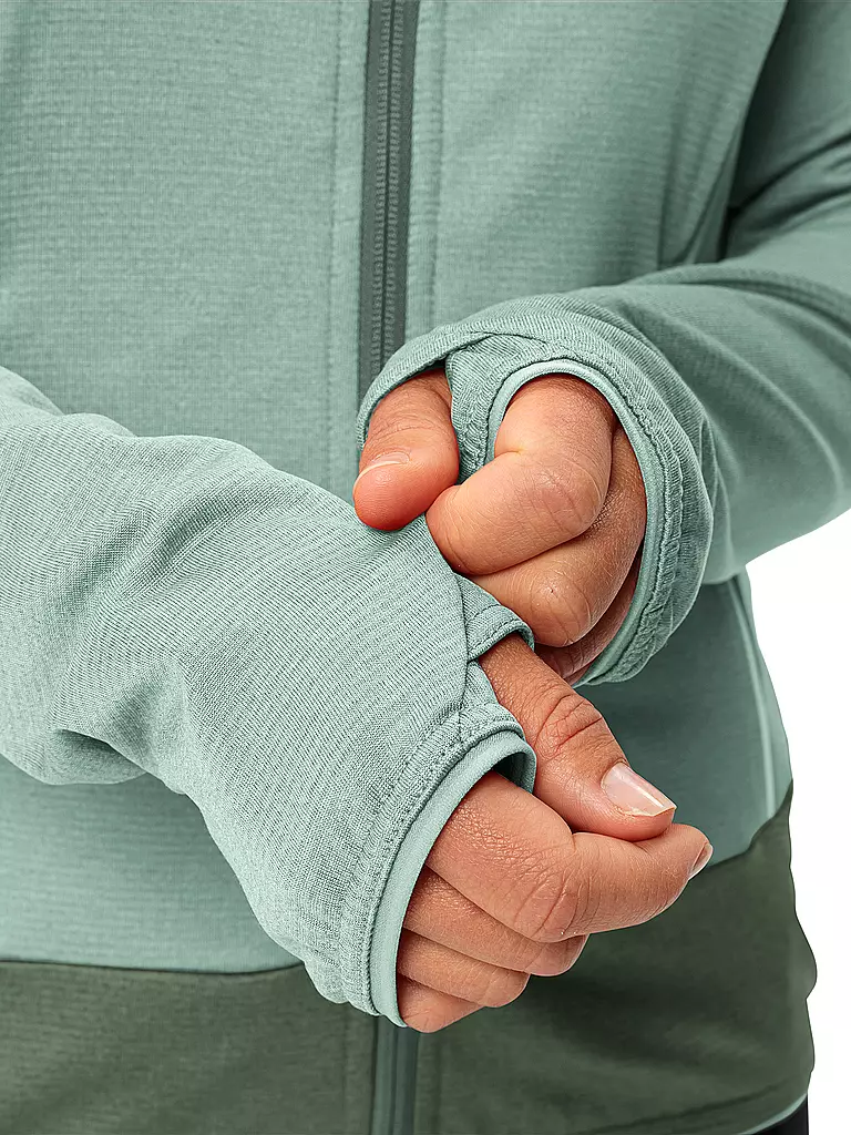 VAUDE | Giacca in pile da donna Tekoa II con cappuccio | Verde chiaro