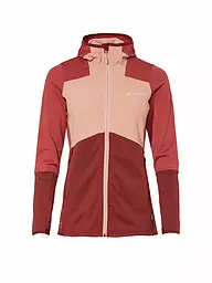 VAUDE | Giacca in pile da turismo da donna Monviso Grid Fleece | Rosso scuro
