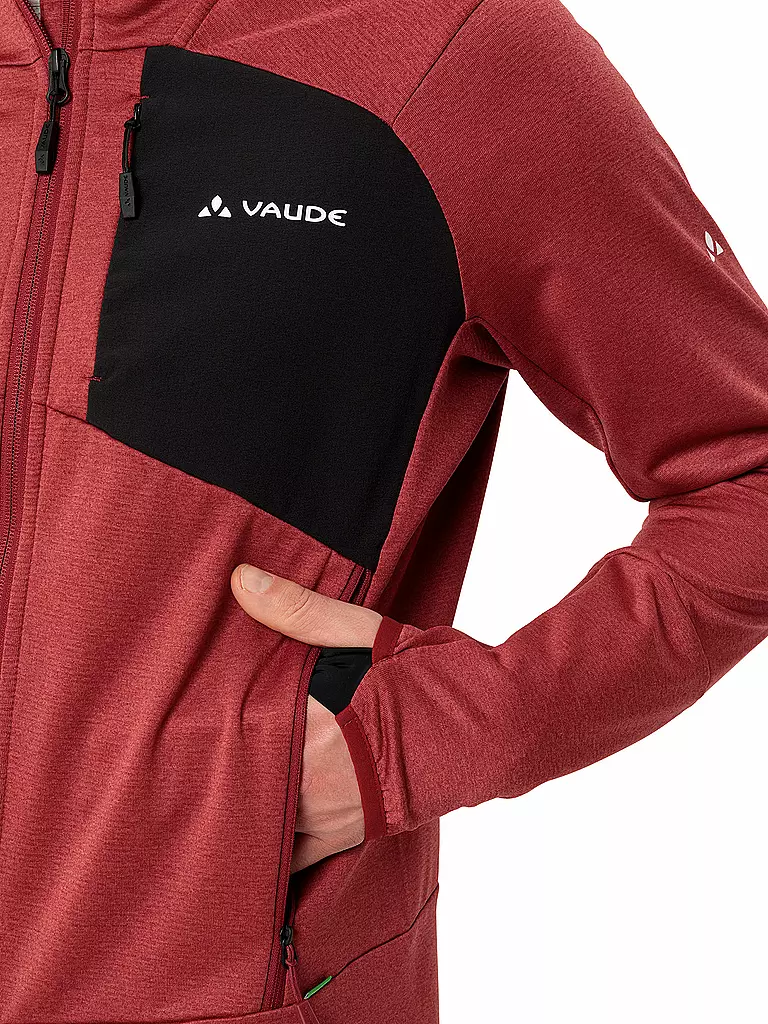 VAUDE | Giacca in pile da uomo Monviso | Rosso scuro