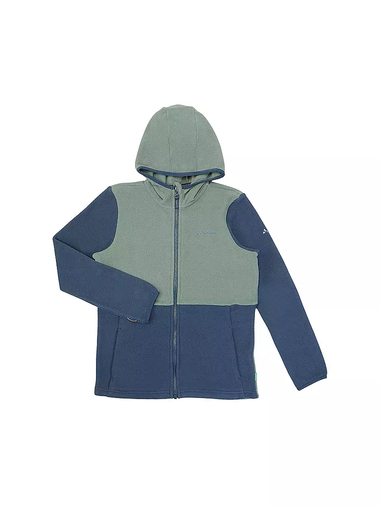 VAUDE | Giacca in pile per bambini Pulex II con cappuccio | Verde scuro