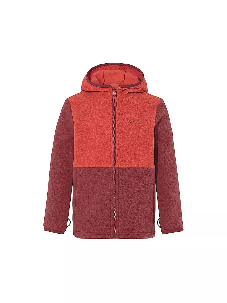 VAUDE | Giacca in pile per bambini Pulex II con cappuccio | Rosso