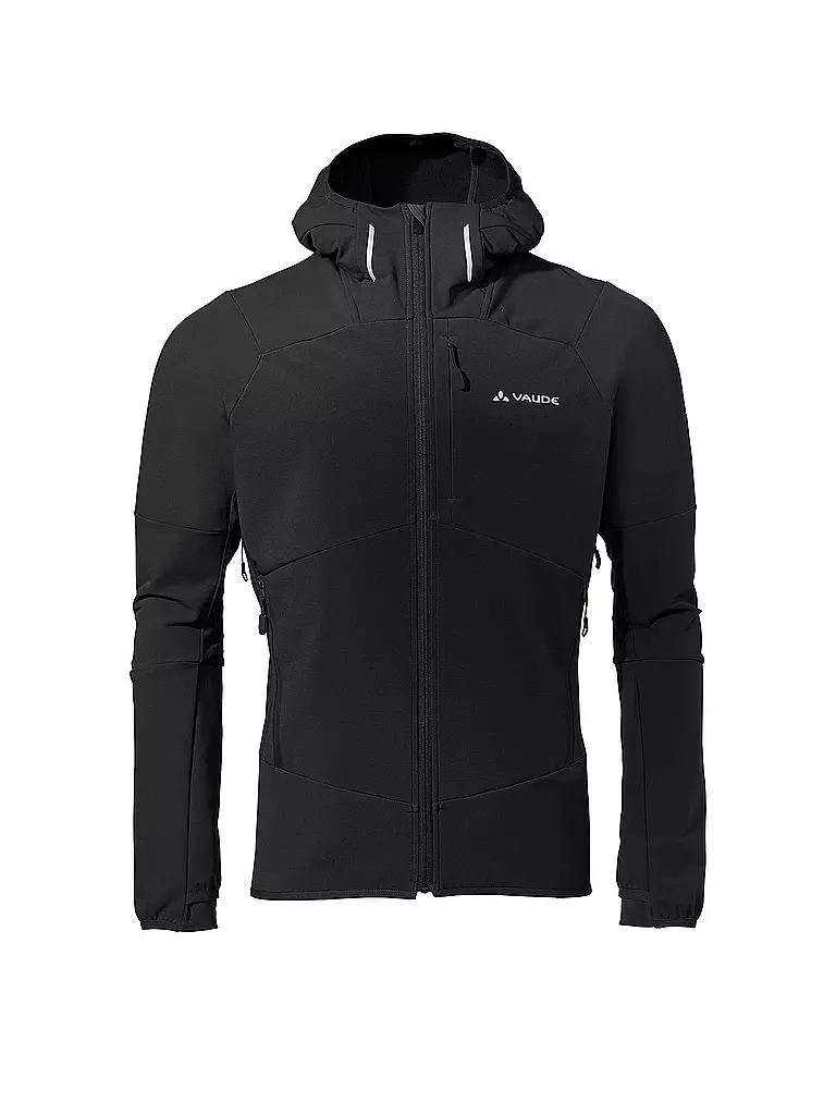 VAUDE | Giacca softshell da uomo Larice con cappuccio | Nero