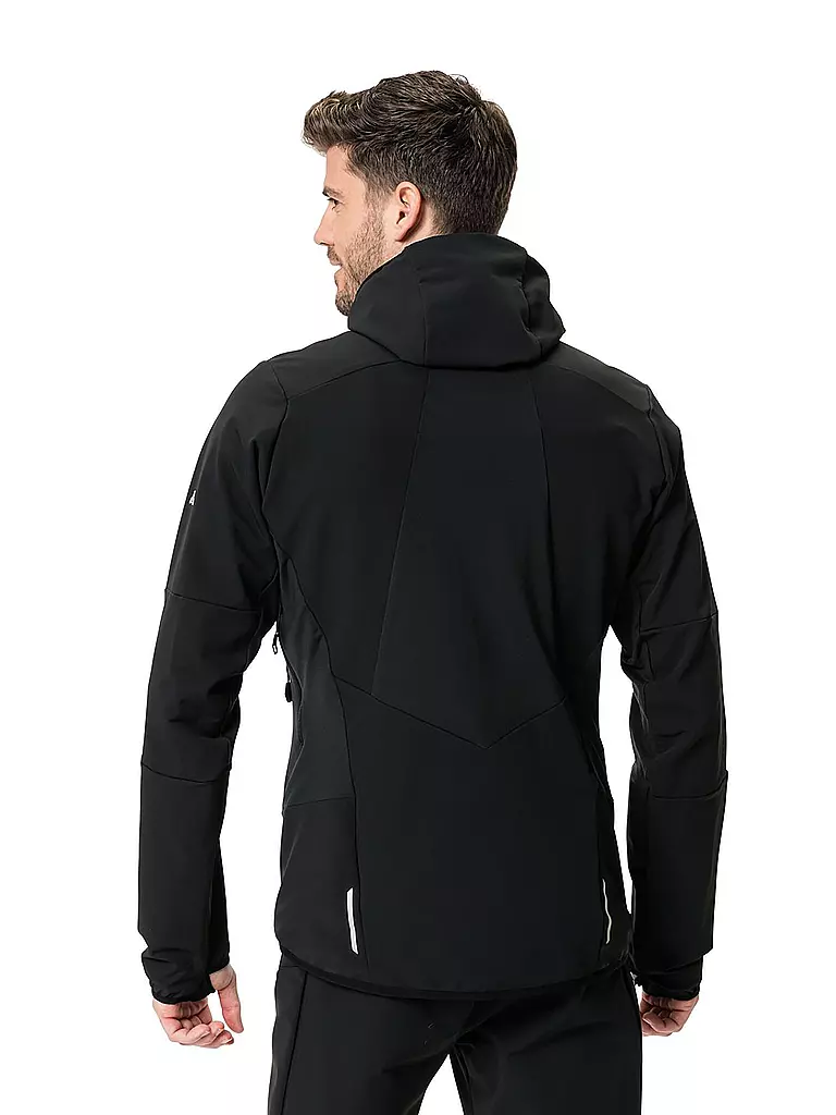 VAUDE | Giacca softshell da uomo Larice con cappuccio | Nero