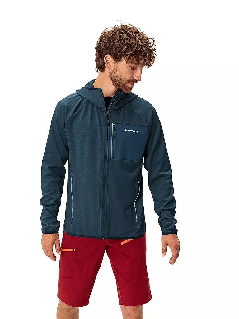 VAUDE | Herren Fleecejacke Tekoa Hoodie | Blu scuro