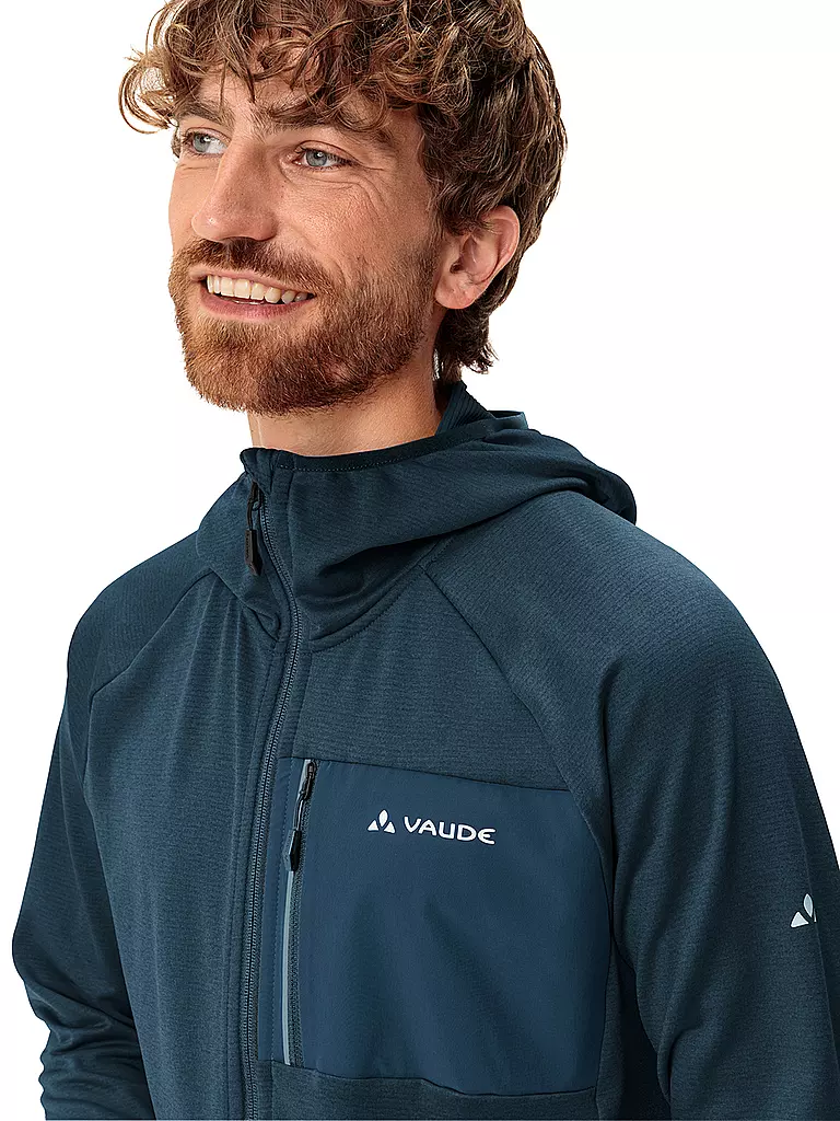 VAUDE | Herren Fleecejacke Tekoa Hoodie | Blu scuro