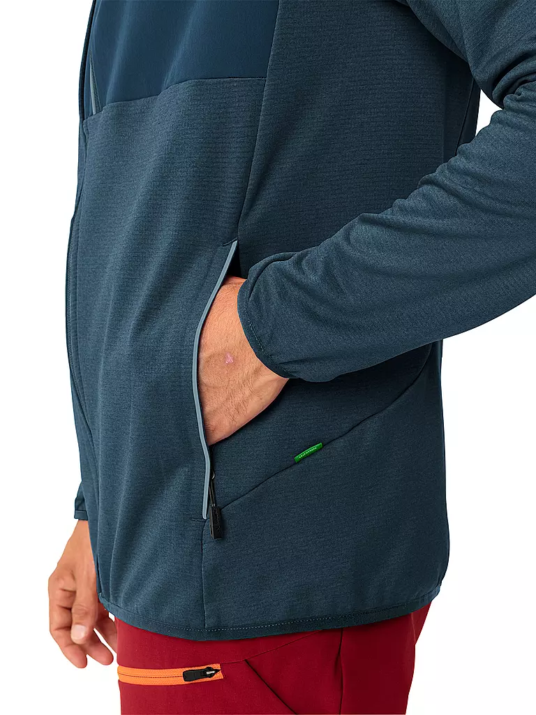VAUDE | Herren Fleecejacke Tekoa Hoodie | Blu scuro