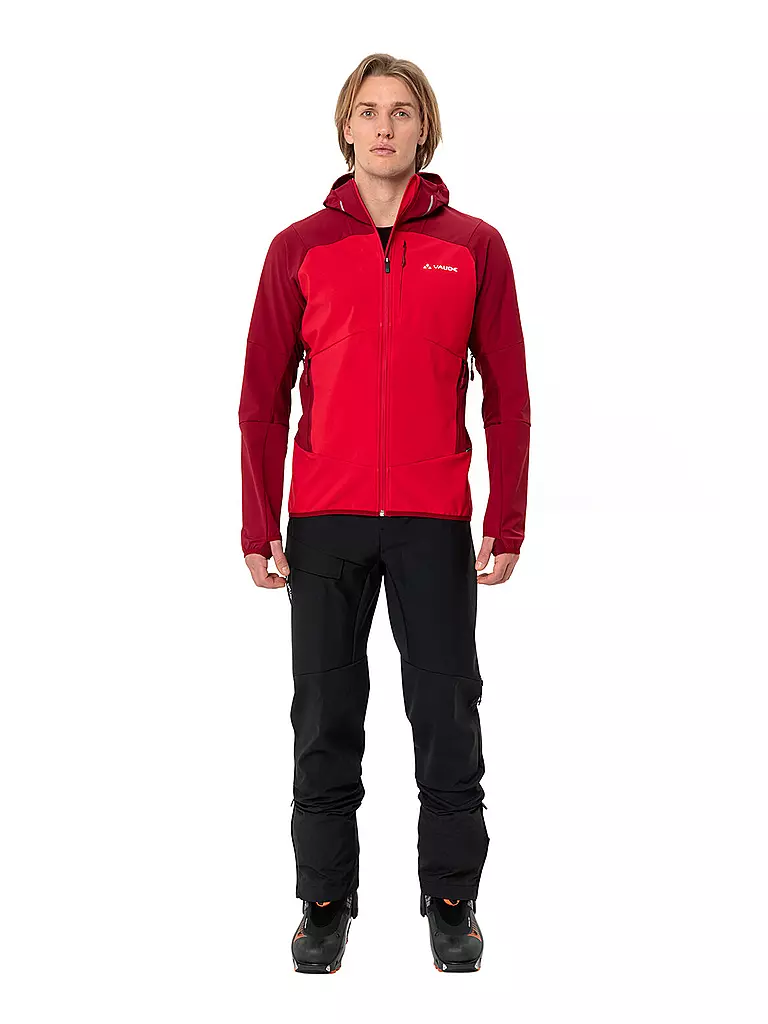 VAUDE | Herren Softshelljacke Larice  Hoodie | Rosso scuro