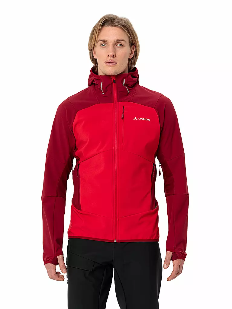 VAUDE | Herren Softshelljacke Larice  Hoodie | Rosso scuro