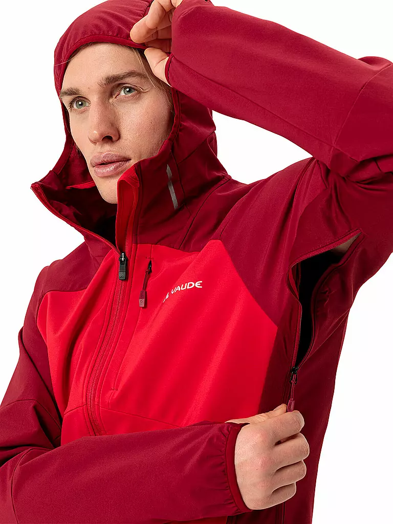 VAUDE | Herren Softshelljacke Larice  Hoodie | Rosso scuro