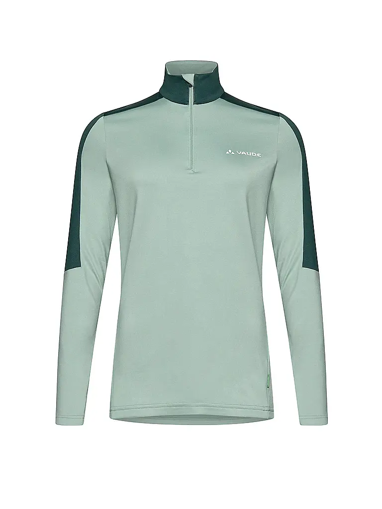 VAUDE | Maglia da donna da turismo Livigno con zip | Verde chiaro