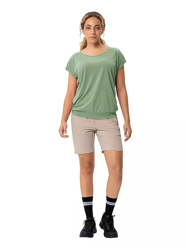 VAUDE | Maglietta funzionale da donna Skomer a righe | Verde chiaro