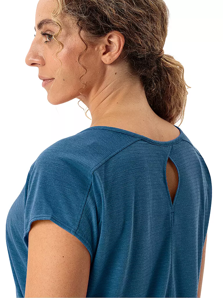 VAUDE | Maglietta funzionale da donna Skomer a righe | Blu scuro