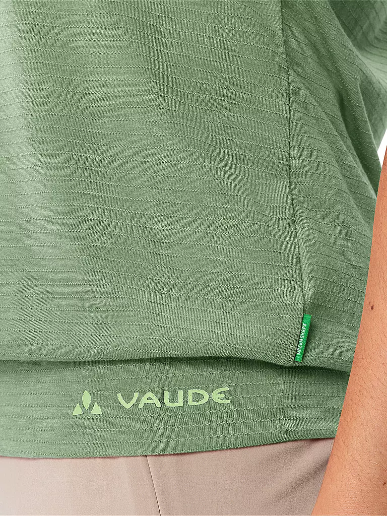 VAUDE | Maglietta funzionale da donna Skomer a righe | Verde chiaro