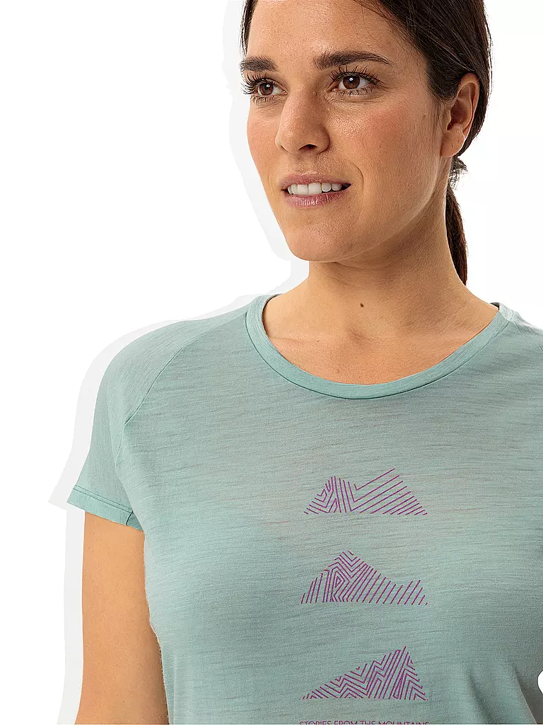 VAUDE | Maglietta funzionale da donna Tekoa Wool | Verde chiaro