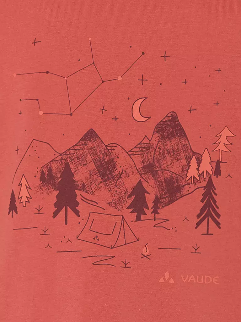 VAUDE | Maglietta funzionale per bambini Lezza | Rosso scuro