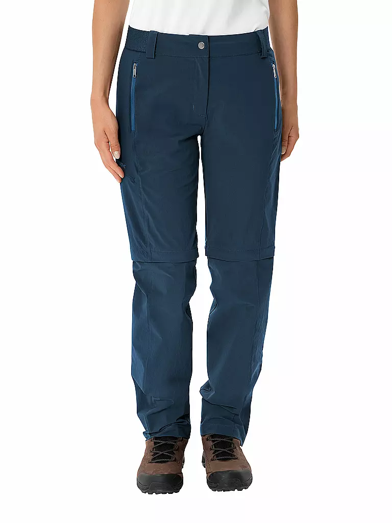 VAUDE | Pantaloni da trekking da donna Farley Stretch ZipOff | Blu scuro