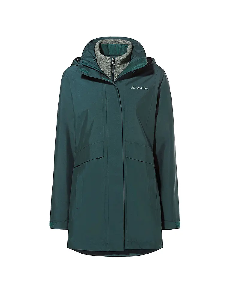 VAUDE | Parka invernale da donna Idris 3 in 1 con cappuccio | Verde scuro