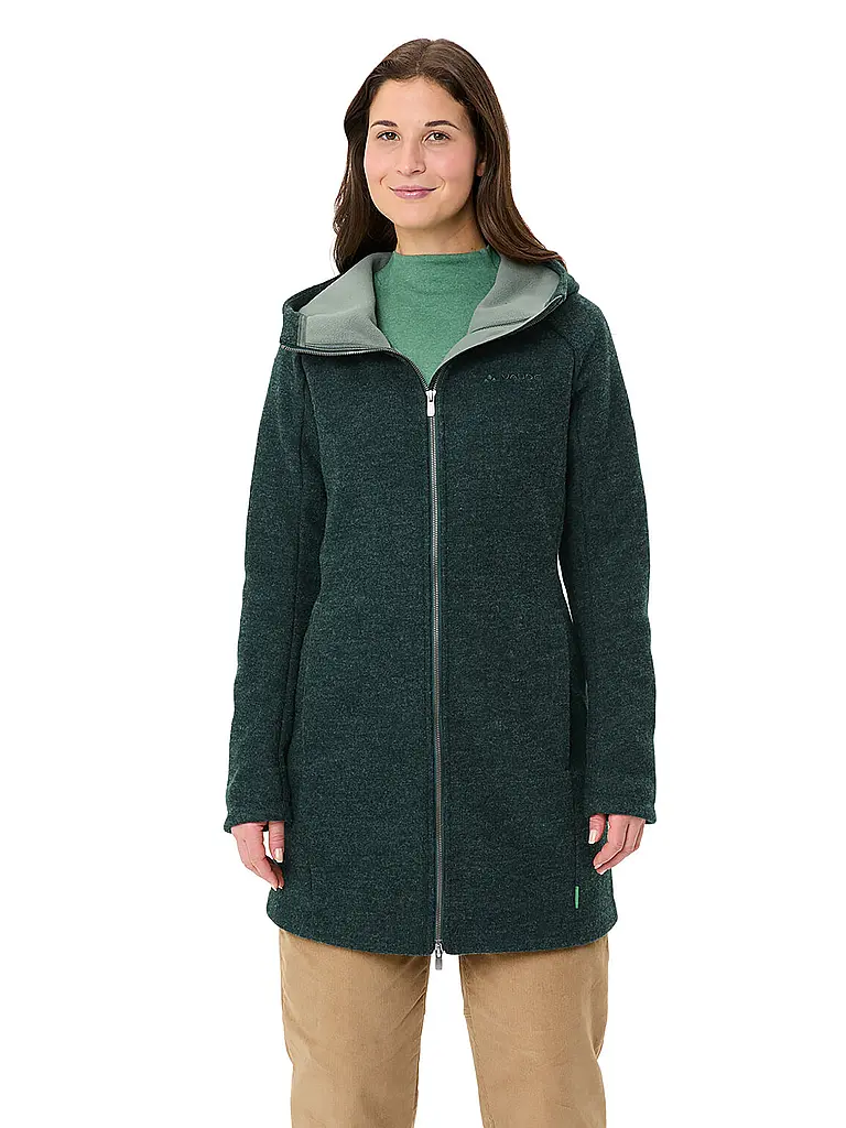 VAUDE | Parka invernale da donna Tinshan III Woolmix con cappuccio | Verde scuro
