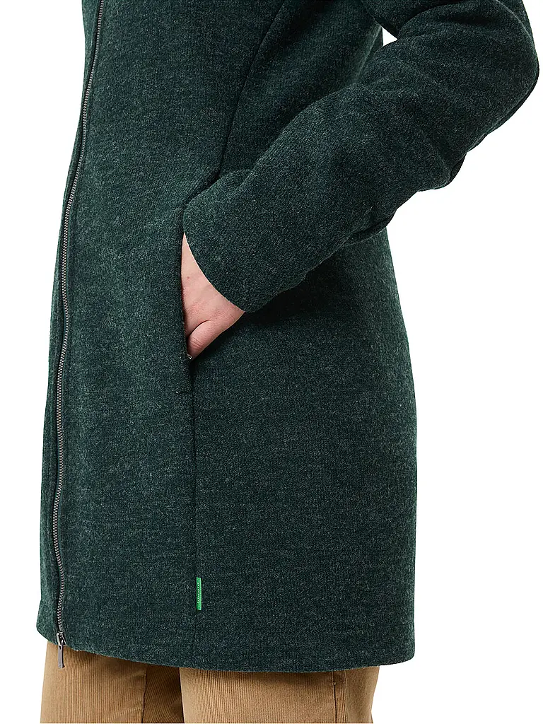 VAUDE | Parka invernale da donna Tinshan III Woolmix con cappuccio | Verde scuro
