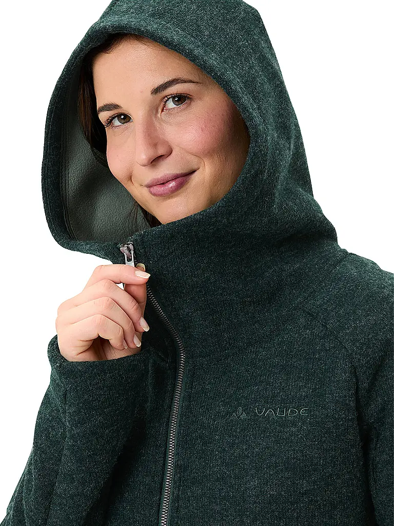 VAUDE | Parka invernale da donna Tinshan III Woolmix con cappuccio | Verde scuro