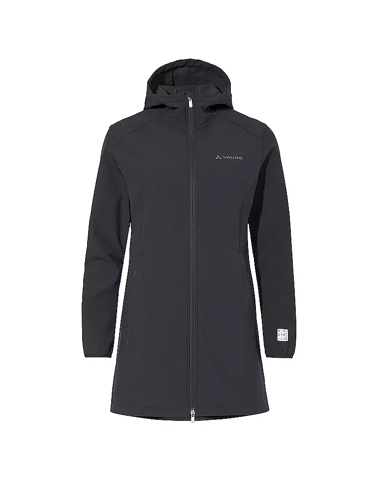 VAUDE | Softshellparka da donna Moena caldo con cappuccio | Nero