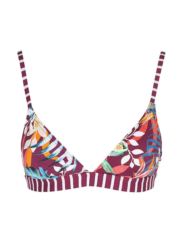 Top bikini a triangolo da donna rosso scuro 38 A/B