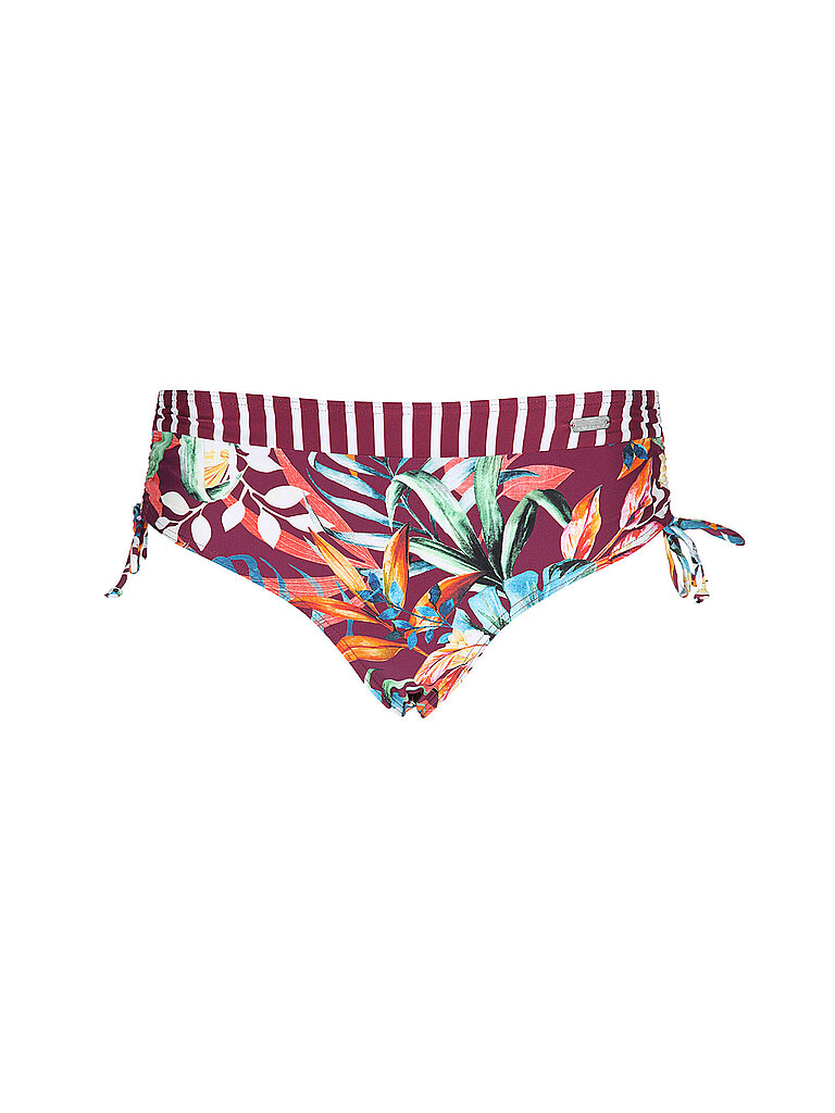 Bikini da donna con arricciatura rosso scuro 38