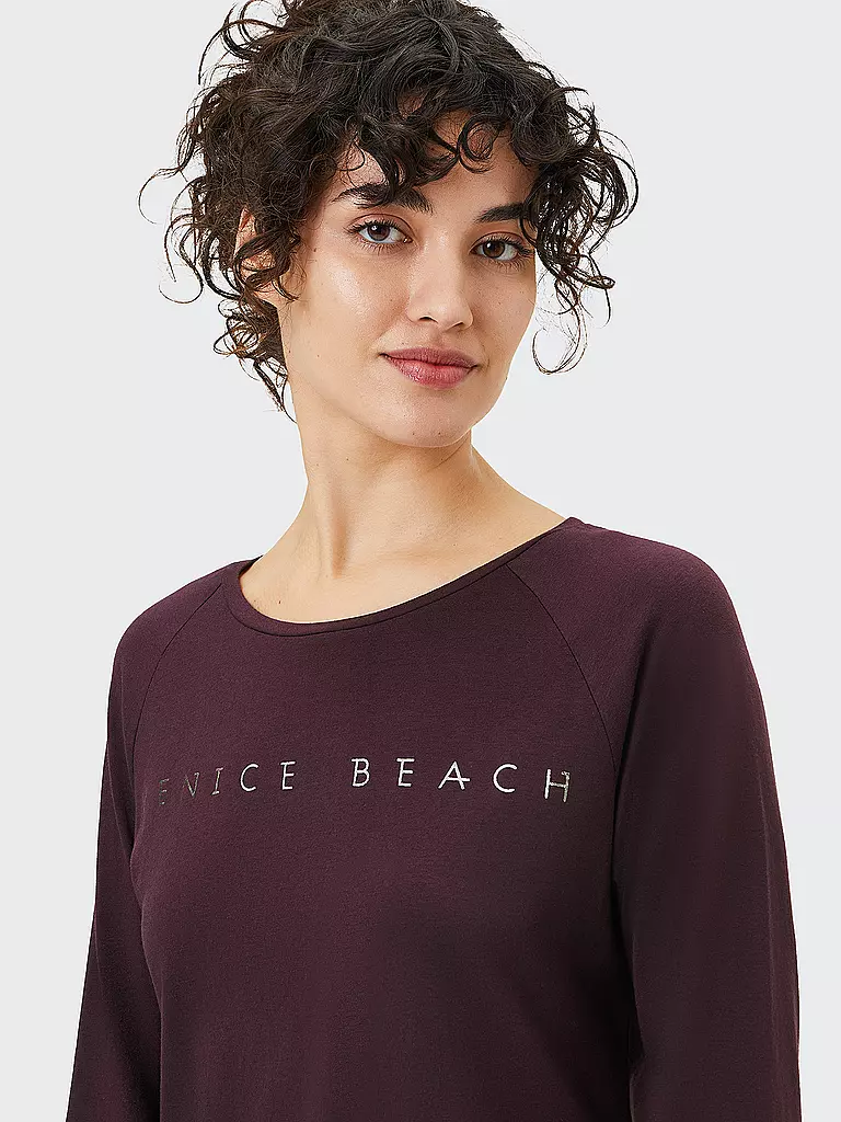 VENICE BEACH | Damen Fitnessshirt Rylee | Rosso scuro