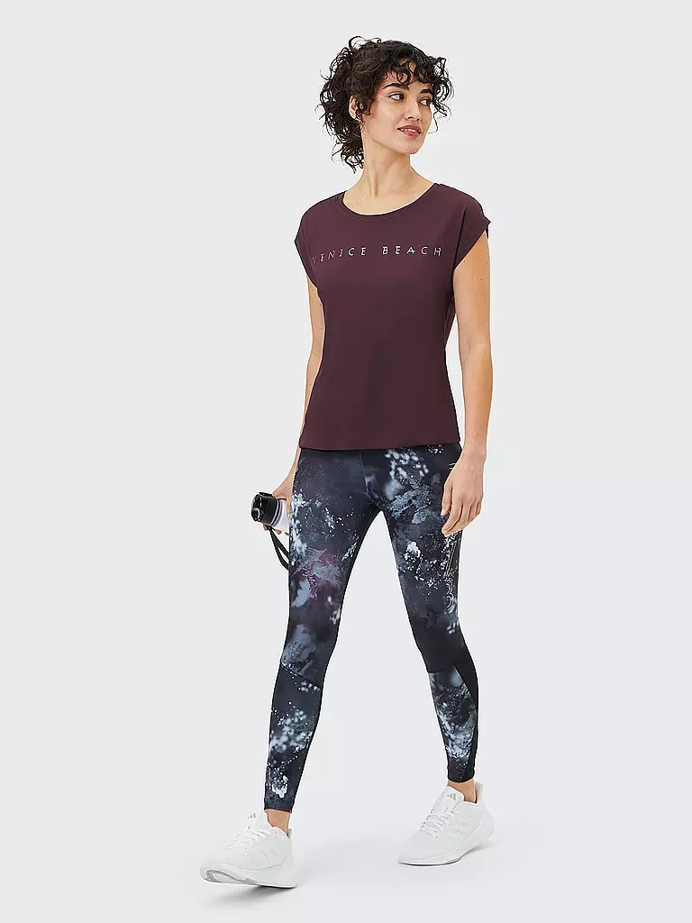 VENICE BEACH | Damen Fitnessshirt Wonder | Rosso scuro